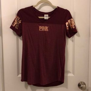 Sequin Pink tee